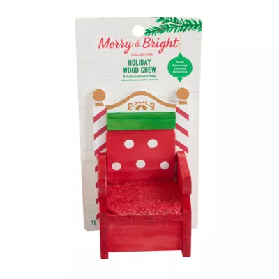 Product Merry & Bright Small Pet Santa Chair Wood Chew