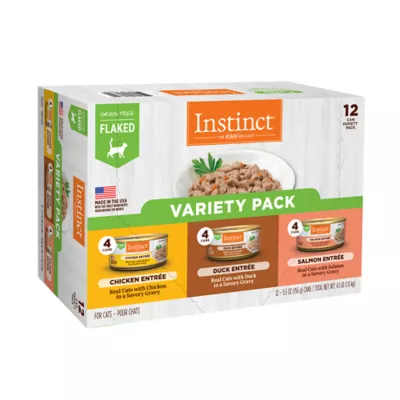 Product Instinct Adult Wet Cat Food - Flaked Entree, Variety Pack, 12 CT