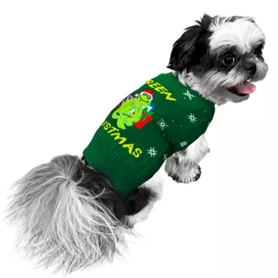 Holiday Kermit Dog Sweater - Image 1