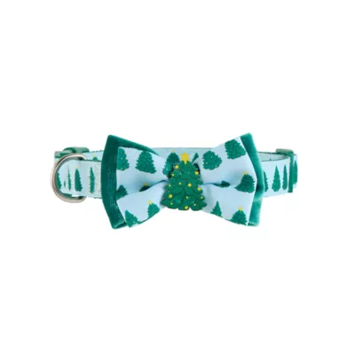 Product Merry & Bright Trees Holiday Dog Collar