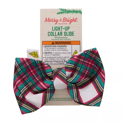 Product Merry & Bright Plaid LED Light-Up Collar Slide