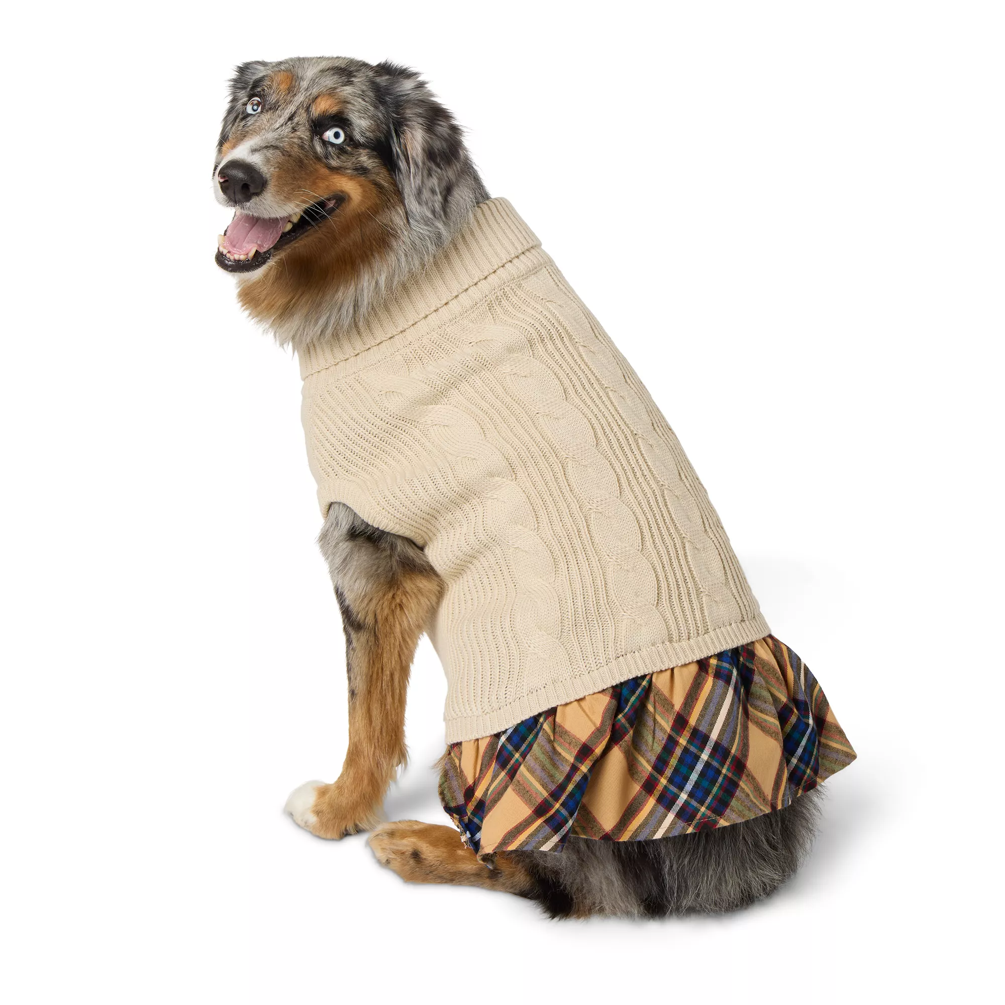 Merry & Bright&trade; Plaid & Tan Dog Dress, Dog & Cat