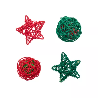 Product Merry & Bright Willow Stars and Balls Wood Chews