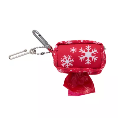 Product Pet Holiday Merry & Bright Snowflakes Waste Bag Dispenser - Includes 15 Bags