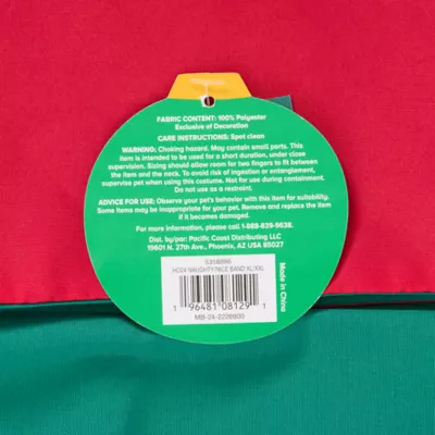 Product Merry & Bright Naughty/Nice Holiday Pet Bandana, Dog & Cat