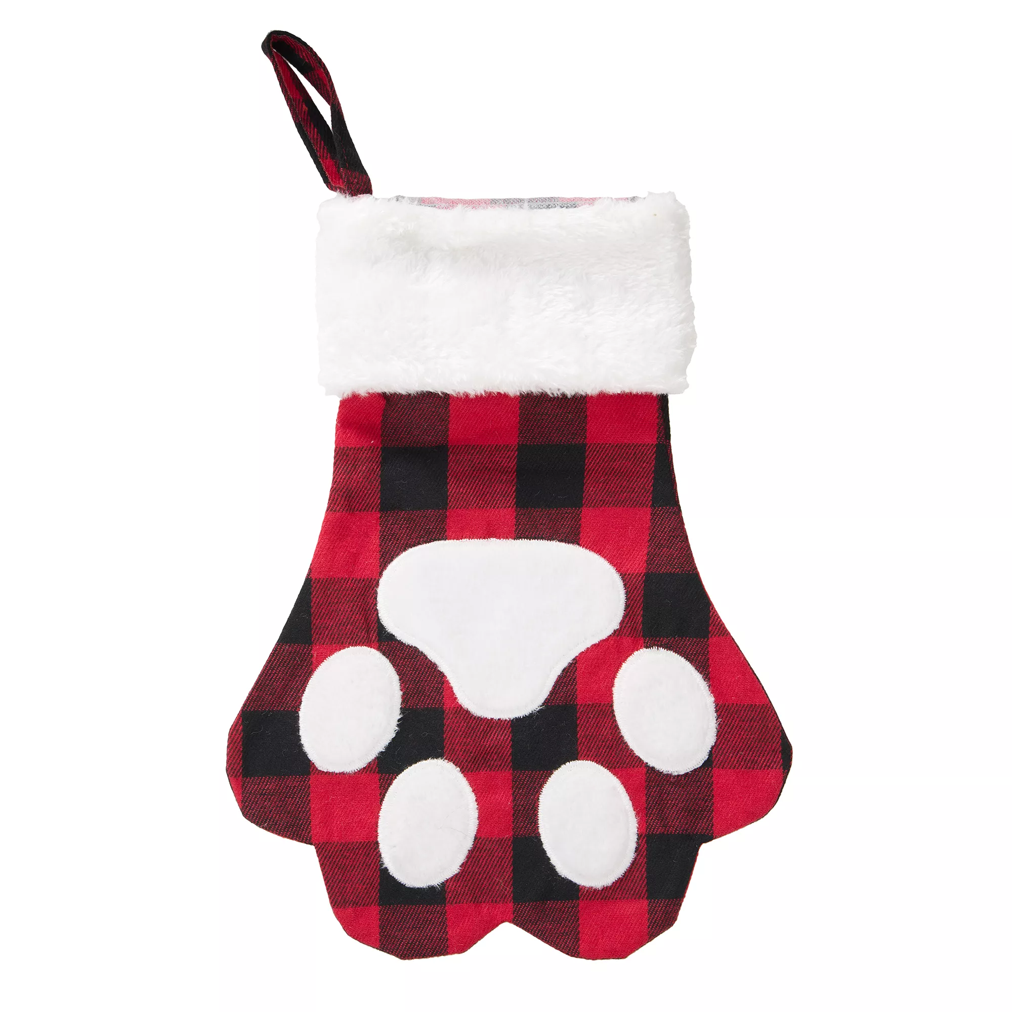 Merry & Bright&trade; Check Paw Stocking