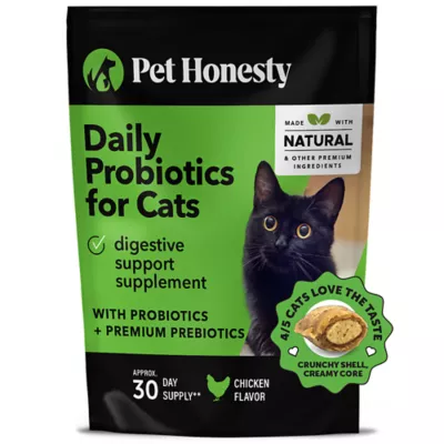 Pet Honesty Probiotics Gut Immune Health Chews Supplement for Cats 3.7 oz