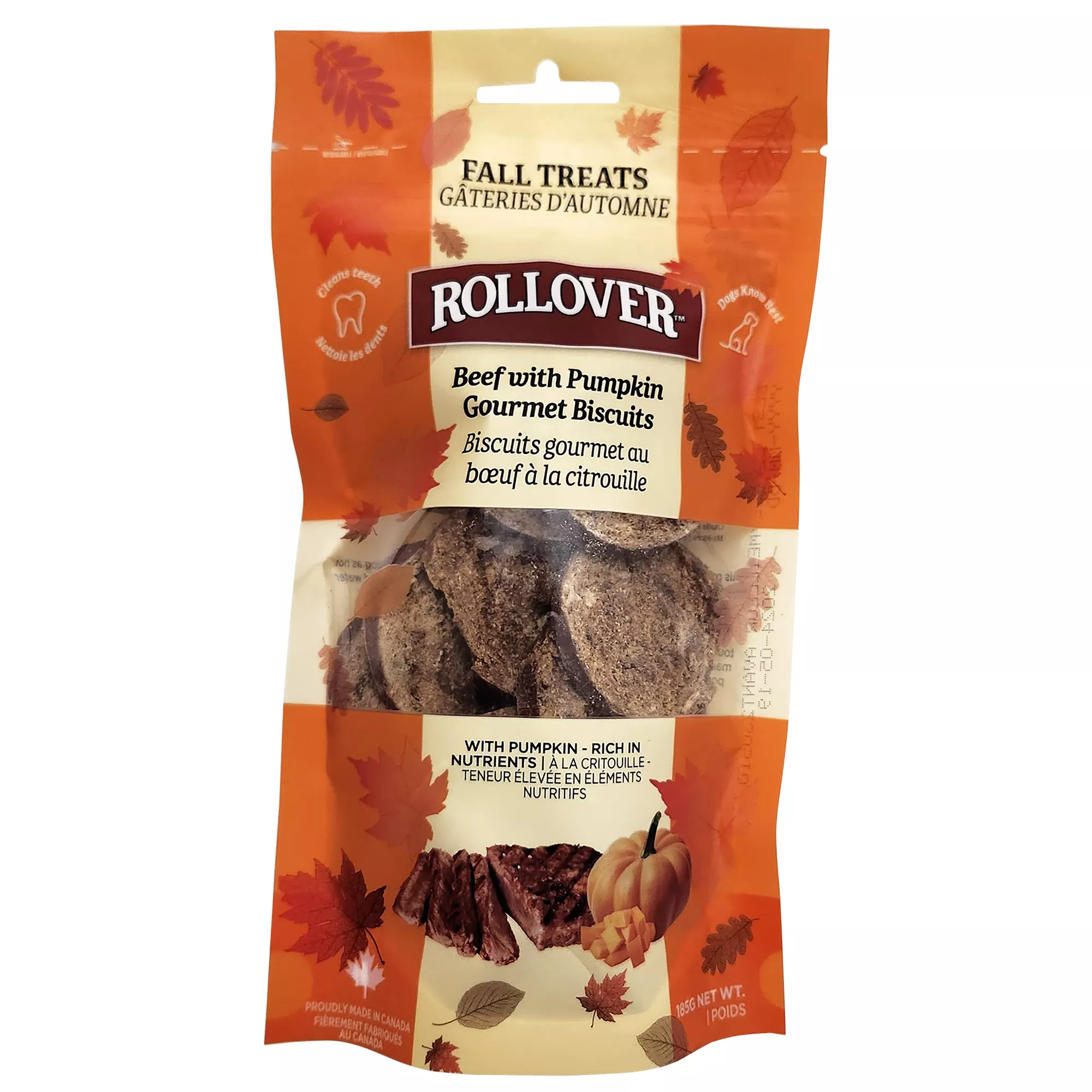 Rollover Beef & Pumpkin Gourmet Biscuits Dog Treats