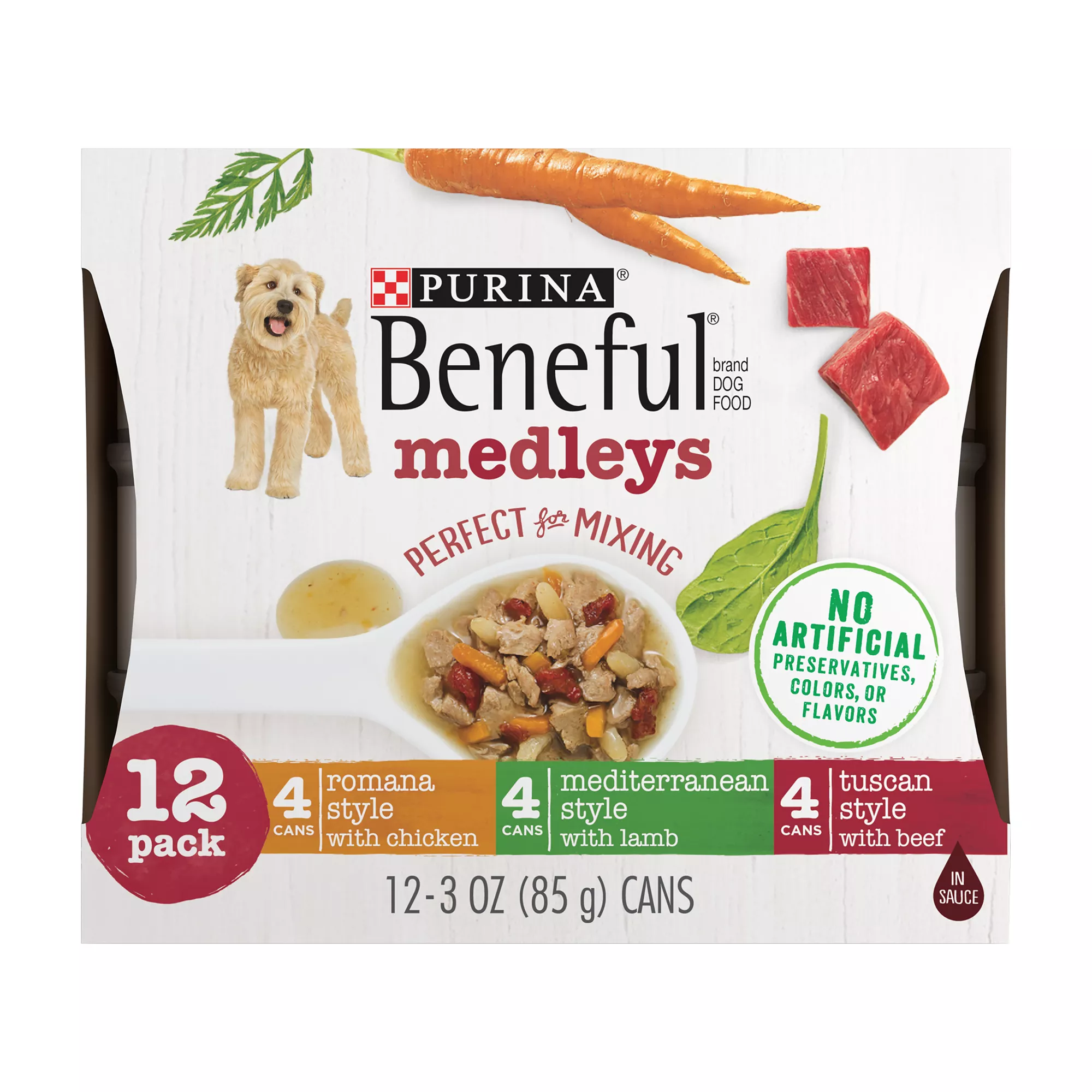 Purina Beneful Medleys Variety Pack 12 Count 2.25 LB