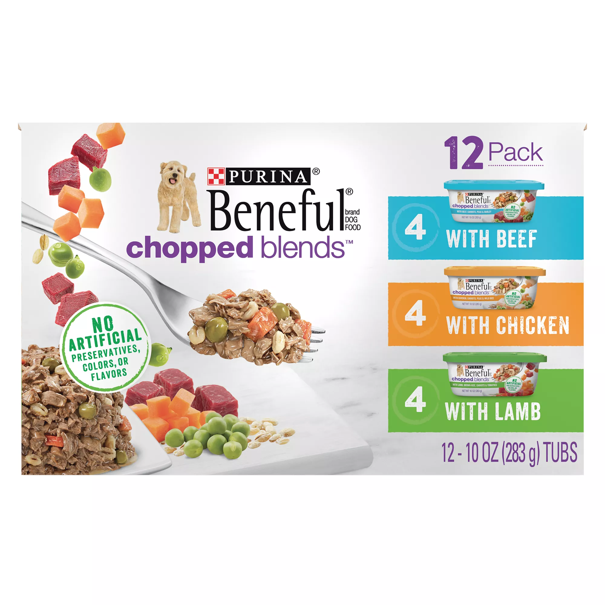  Purina Beneful Chopped Blends 12 Variety Pack 12 Count 8.5 LB