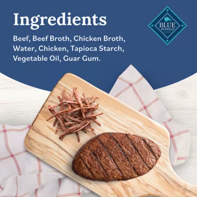 Product Blue Buffalo Tender Shreds Beef & Chicken in Savory Broth All Life Stages Dog Food Topper - 2.5 oz