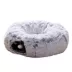 PetPals Grey Cat Tunnel with Faux Fur image thumbnail 1