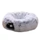 Product PetPals Grey Cat Tunnel with Faux Fur