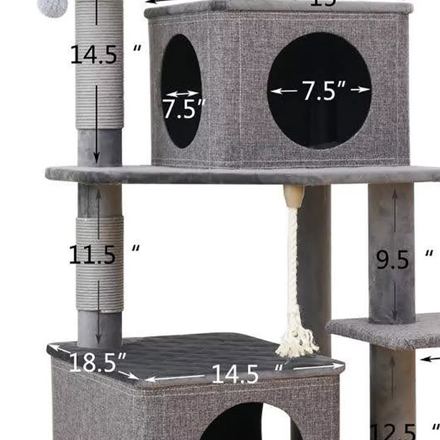 Grey cat post best sale
