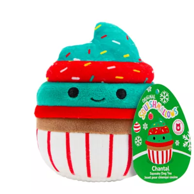 Squishmallow Plush Cupcake Holiday Dog Toy - Image 2