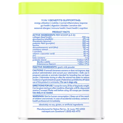 Product Native Pet The Daily Supplement for Dogs - Multivitamin Powder Supplement