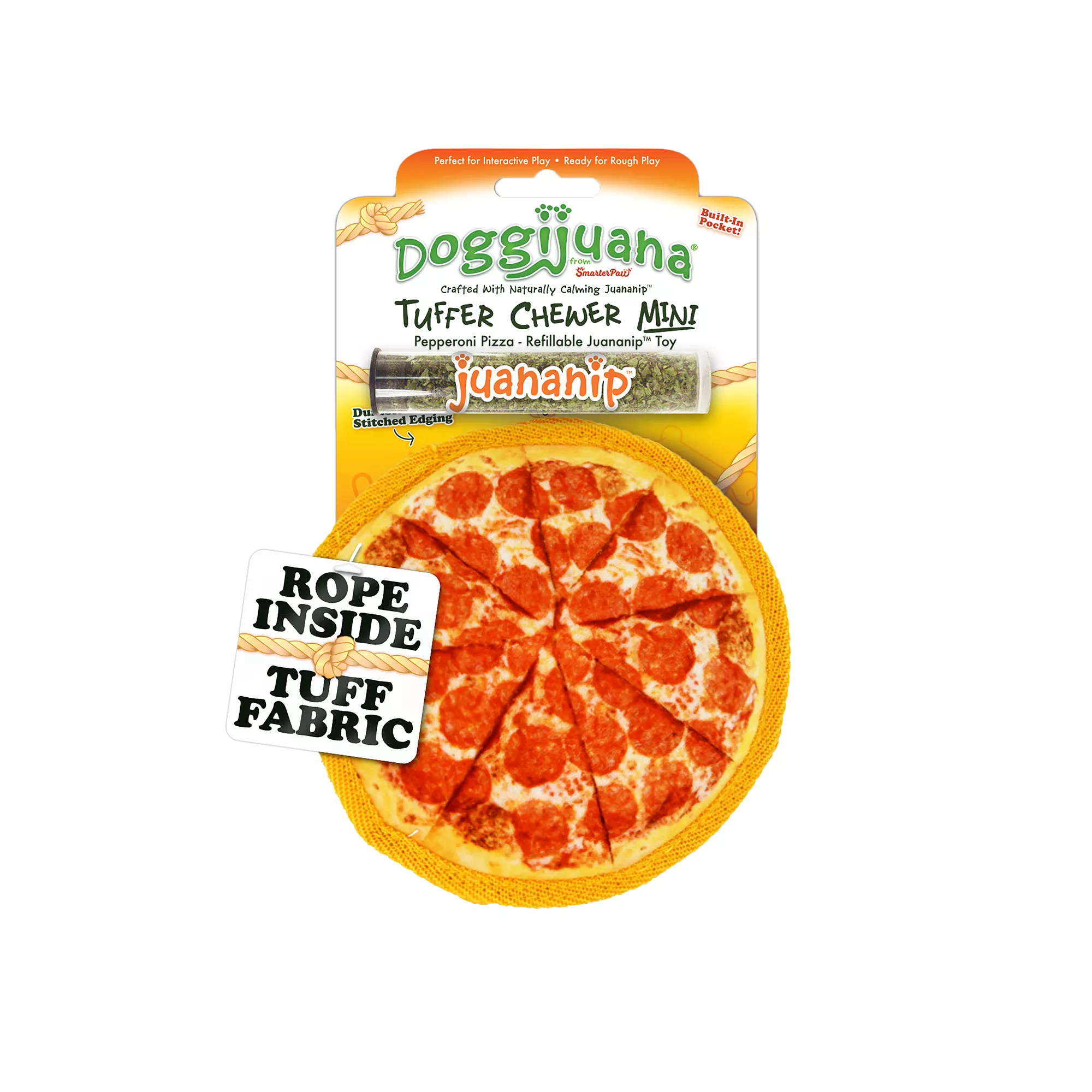Tuffer Chewer Mini Refillable Pepperoni Pizza