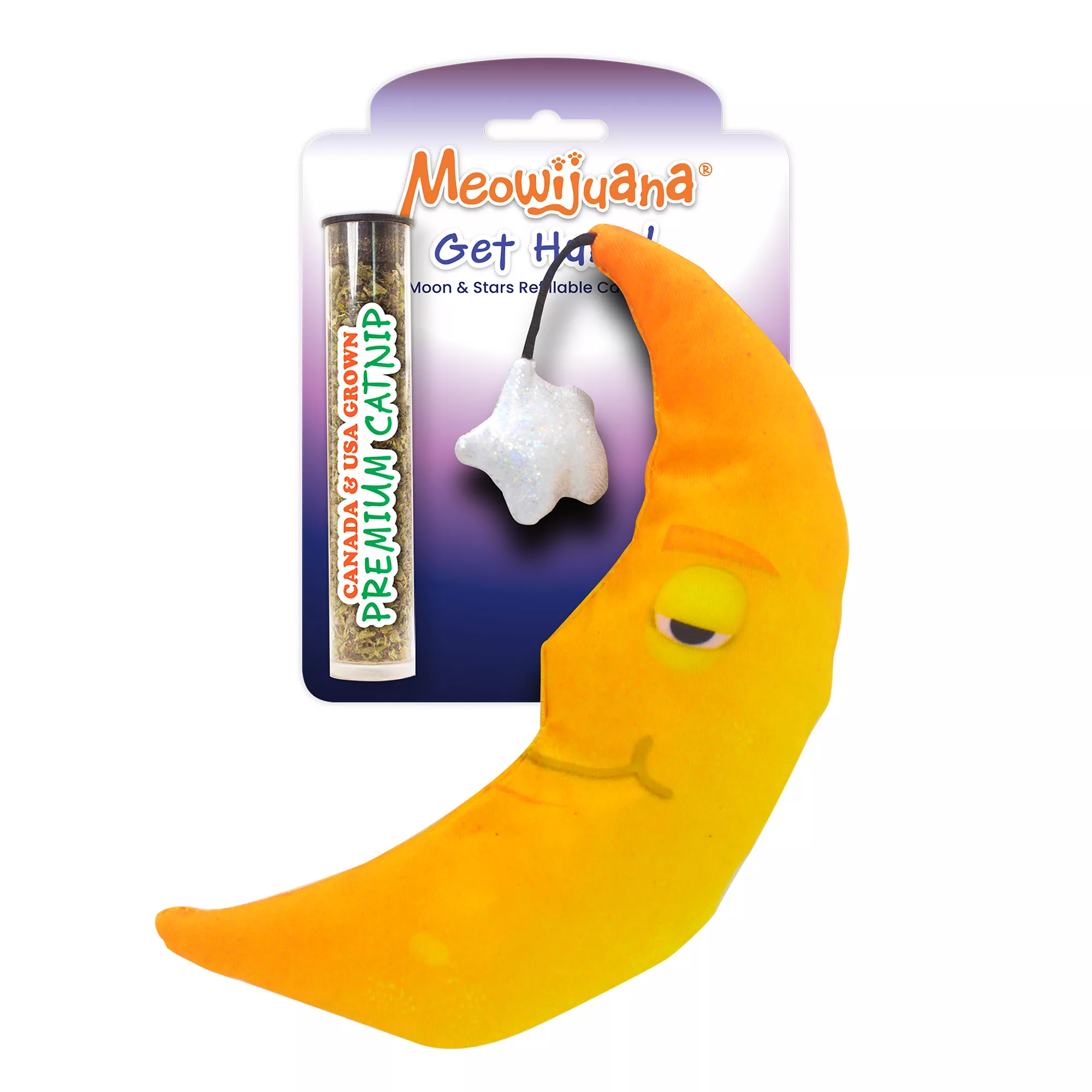 Meowijuana® Get Hung Moon & Stars Toy