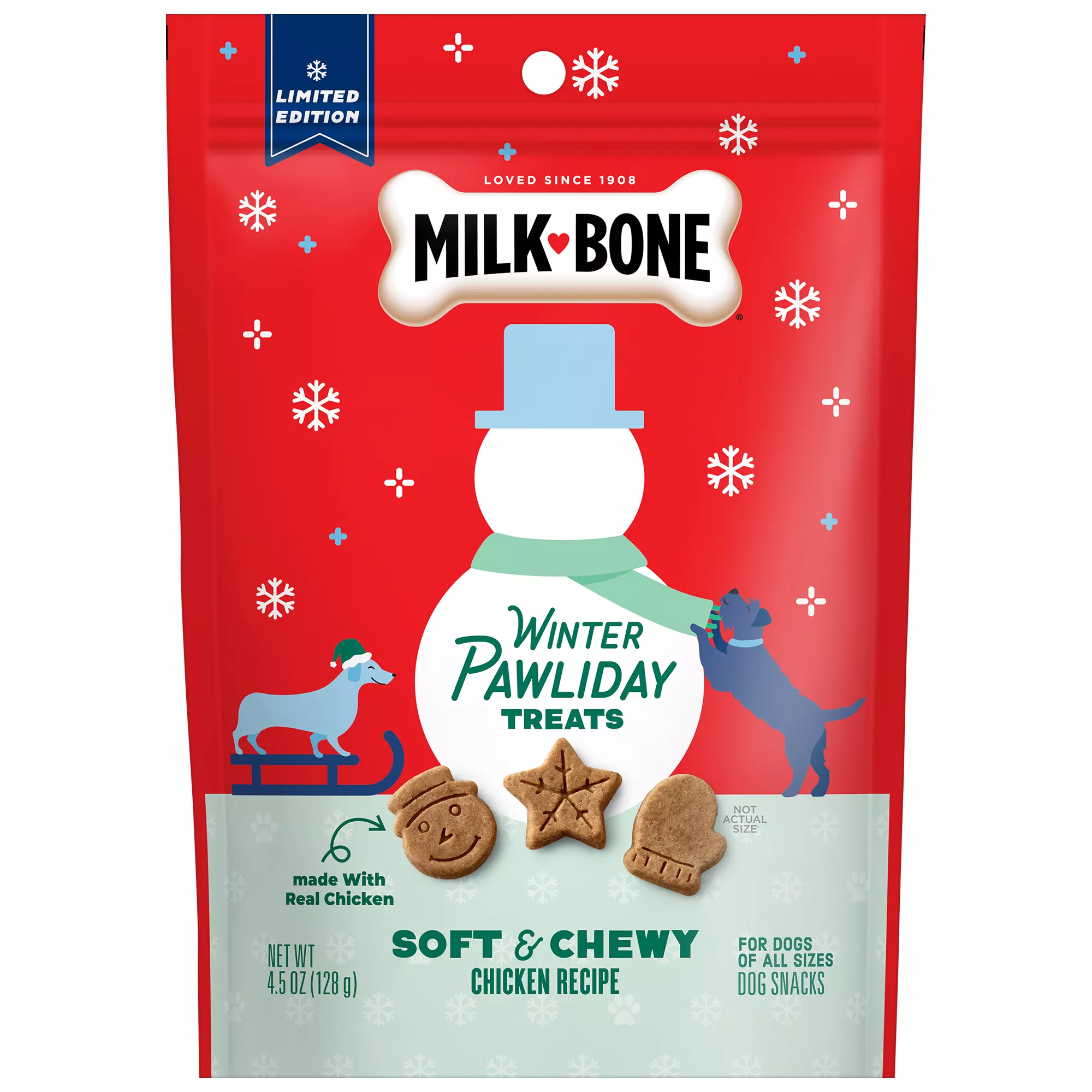 Milk-Bone Winter Pawliday Soft and Chewy Chicken Treats 4.5 OZ