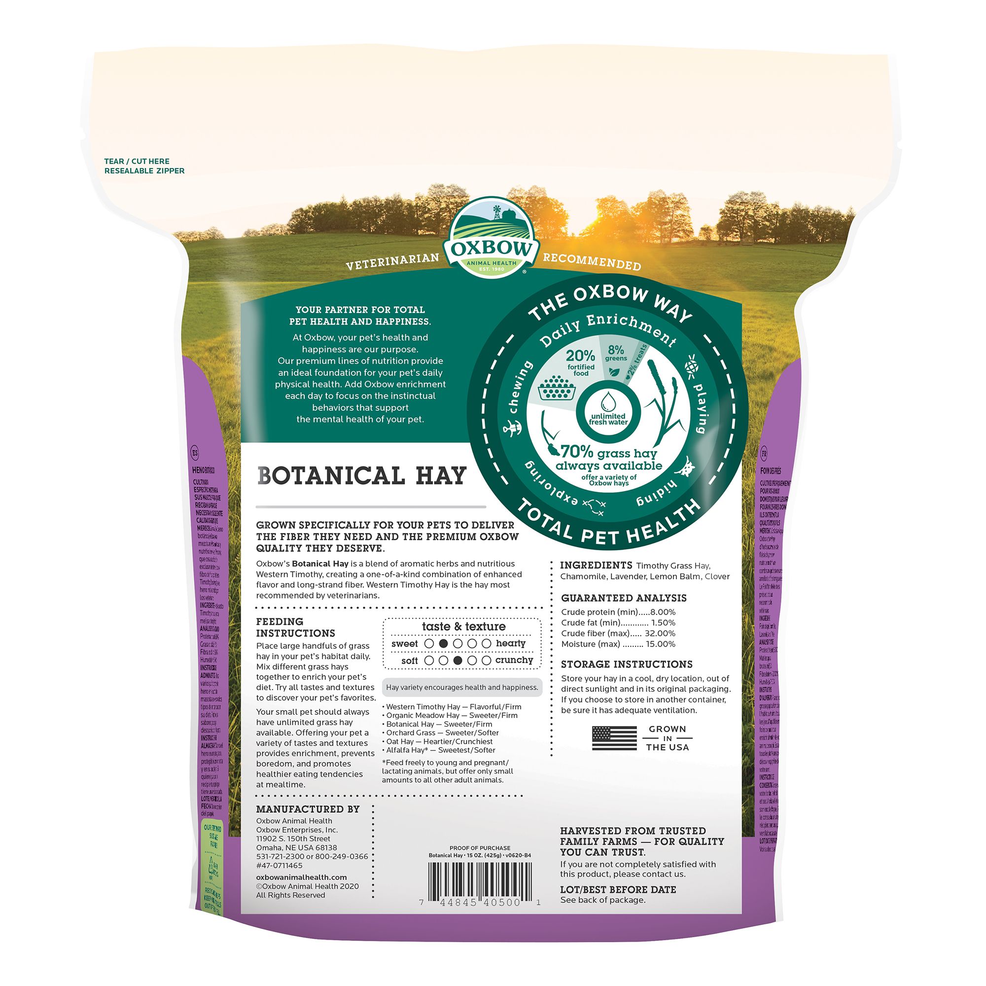 Oxbow Botanical Hay - Rabbit & Guinea Pig Food - thumbnail 2