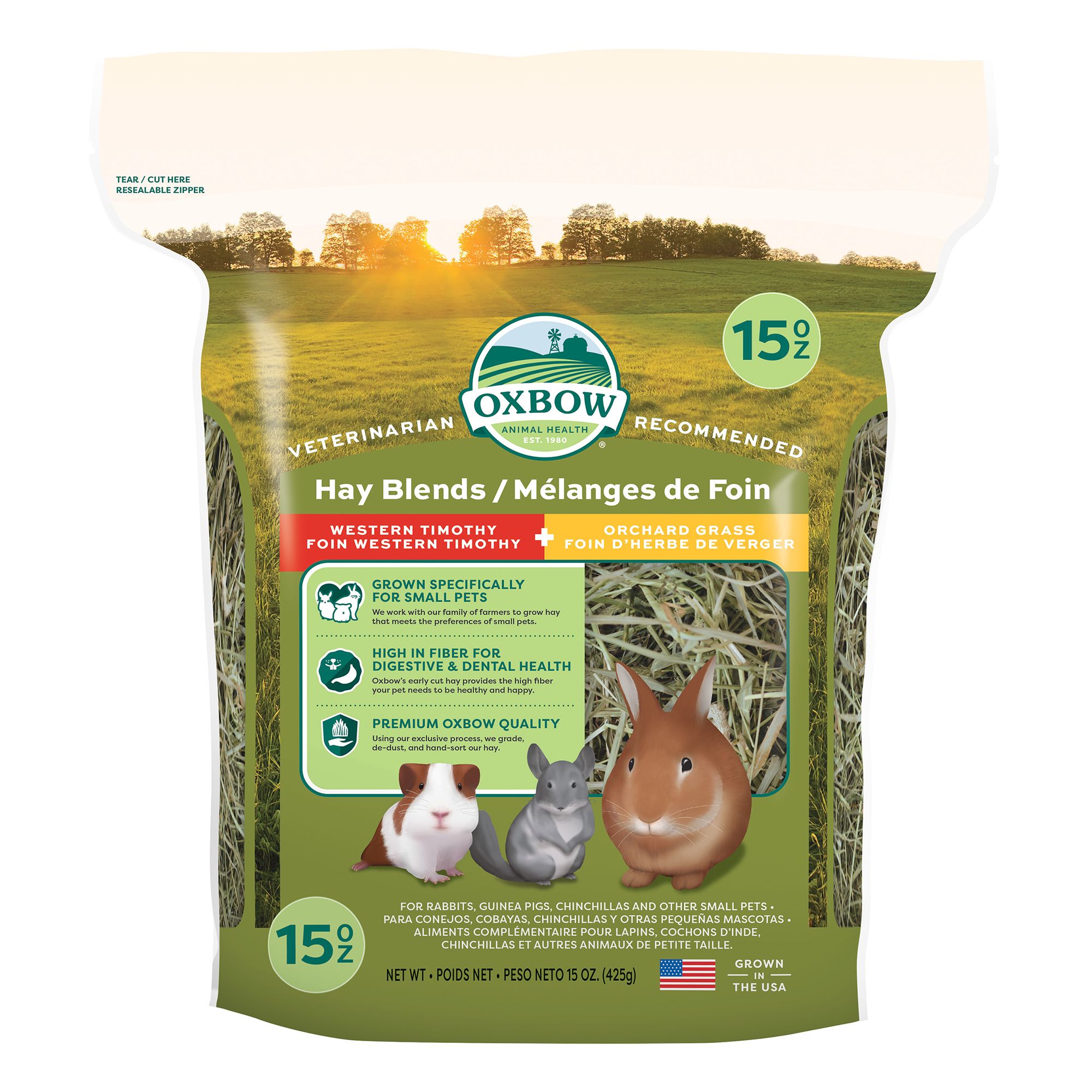 Oxbow Small Animal Blend Timothy Orchard Hay 15oz