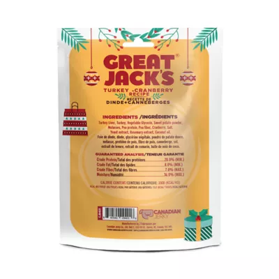 Product Great Jacks Holiday Dog Treats - Turkey & Cranberry