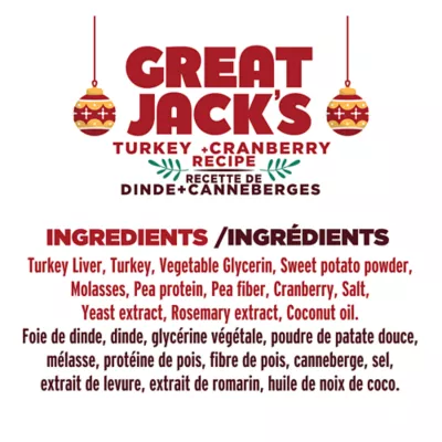 Product Great Jacks Holiday Dog Treats - Turkey & Cranberry