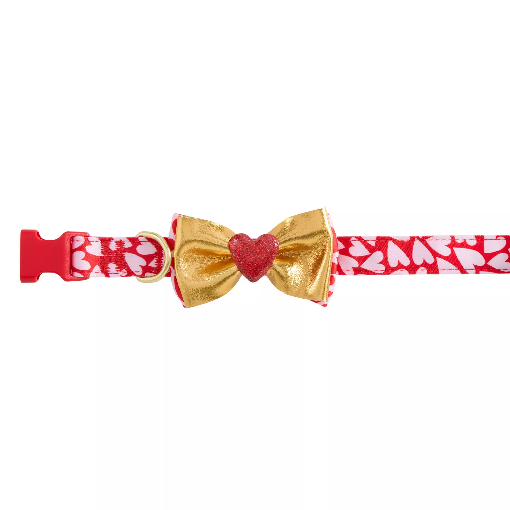 Top Paw® Valentine's Day Red & White Hearts Dog Collar