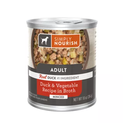 Product Simply Nourish Adult Wet Dog Food - Duck & Vegetable in Broth, 10 oz