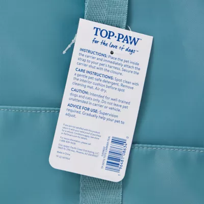 Top Paw Teal Dog Tote Carrier - For Pets Up To 15 lbs - Image 7