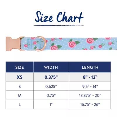 Product Top Paw® Blue Rose Dog Collar