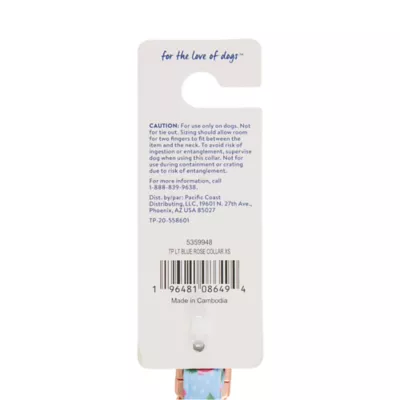 Product Top Paw® Blue Rose Dog Collar