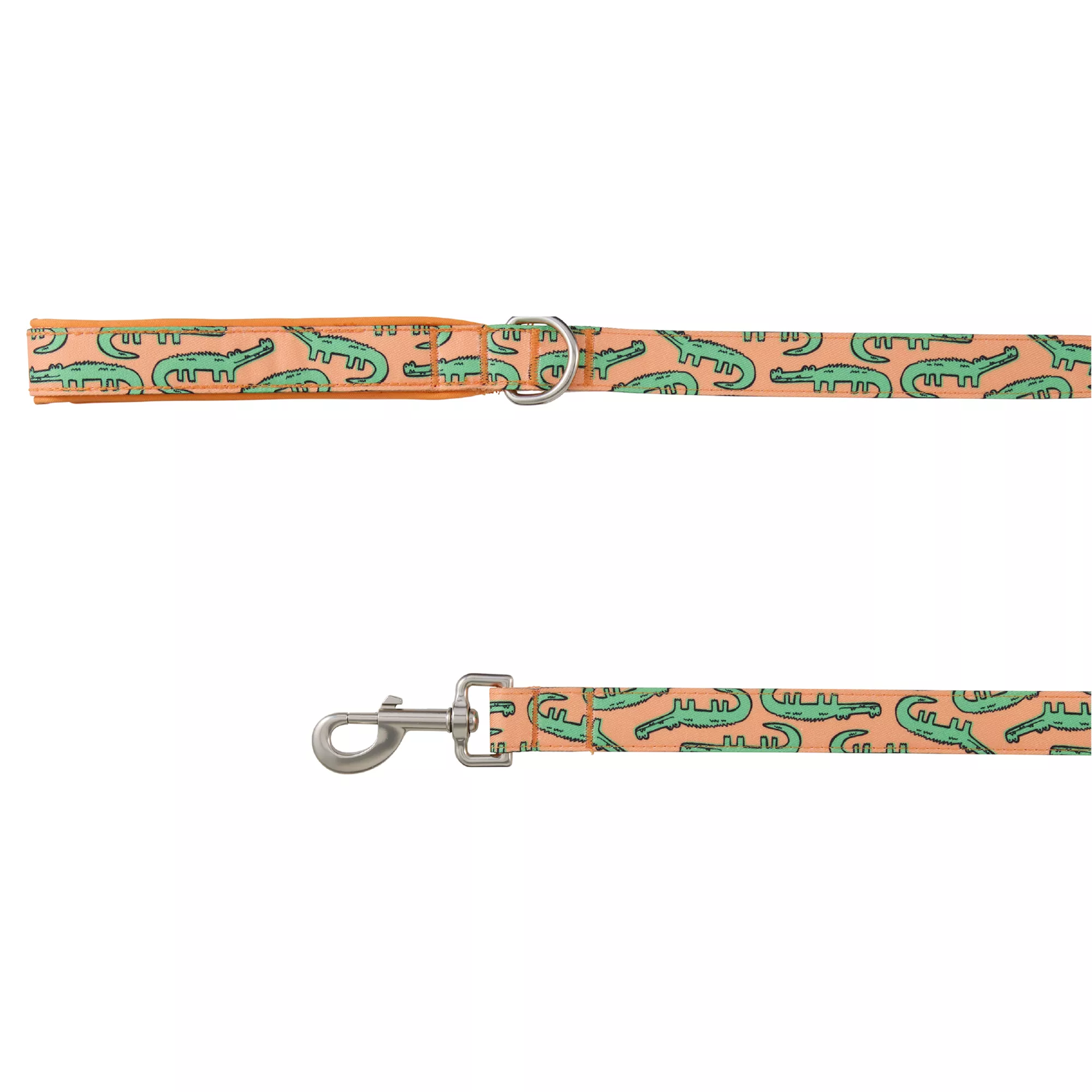 Top Paw® Orange Alligator Dog Leash