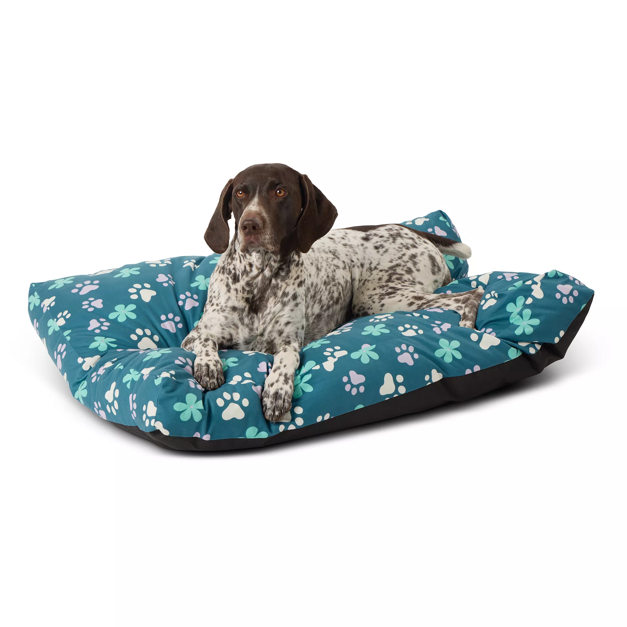 Top Paw® Navy Floral Pillow Pet Bed