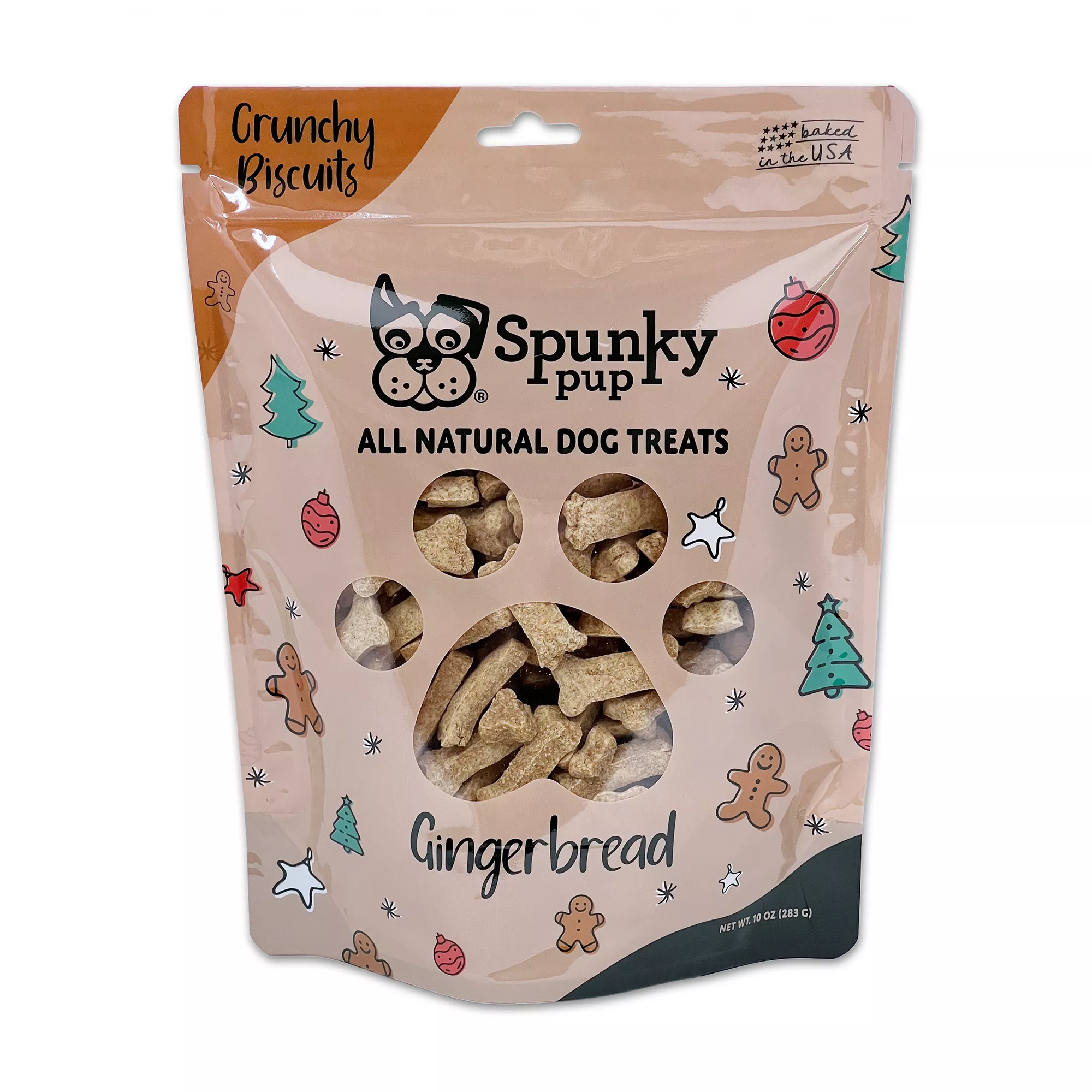 Spunky Pup Holiday Dog Treat, Gingerbread