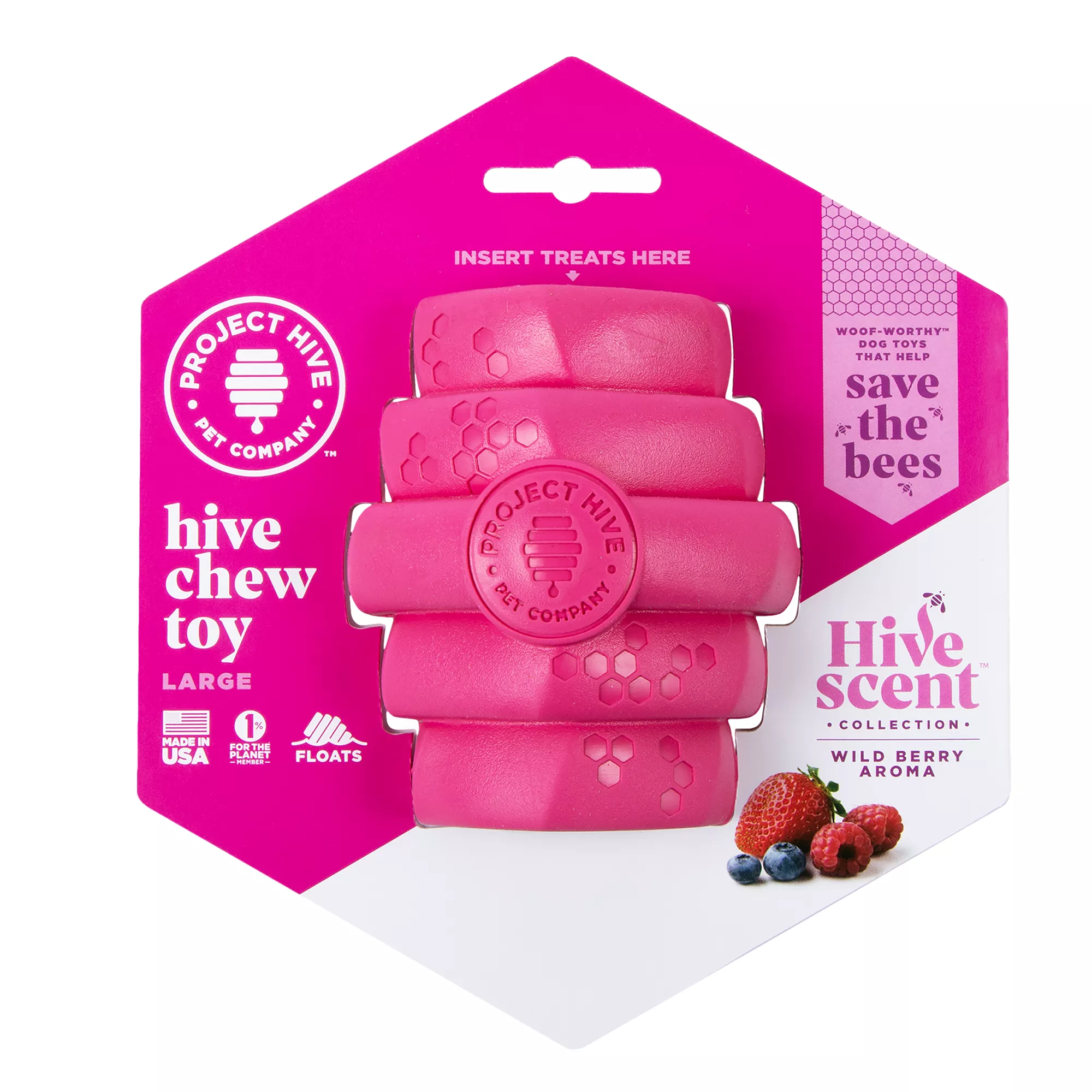Project Hive Wild Berry Scented Chew Dog Toy