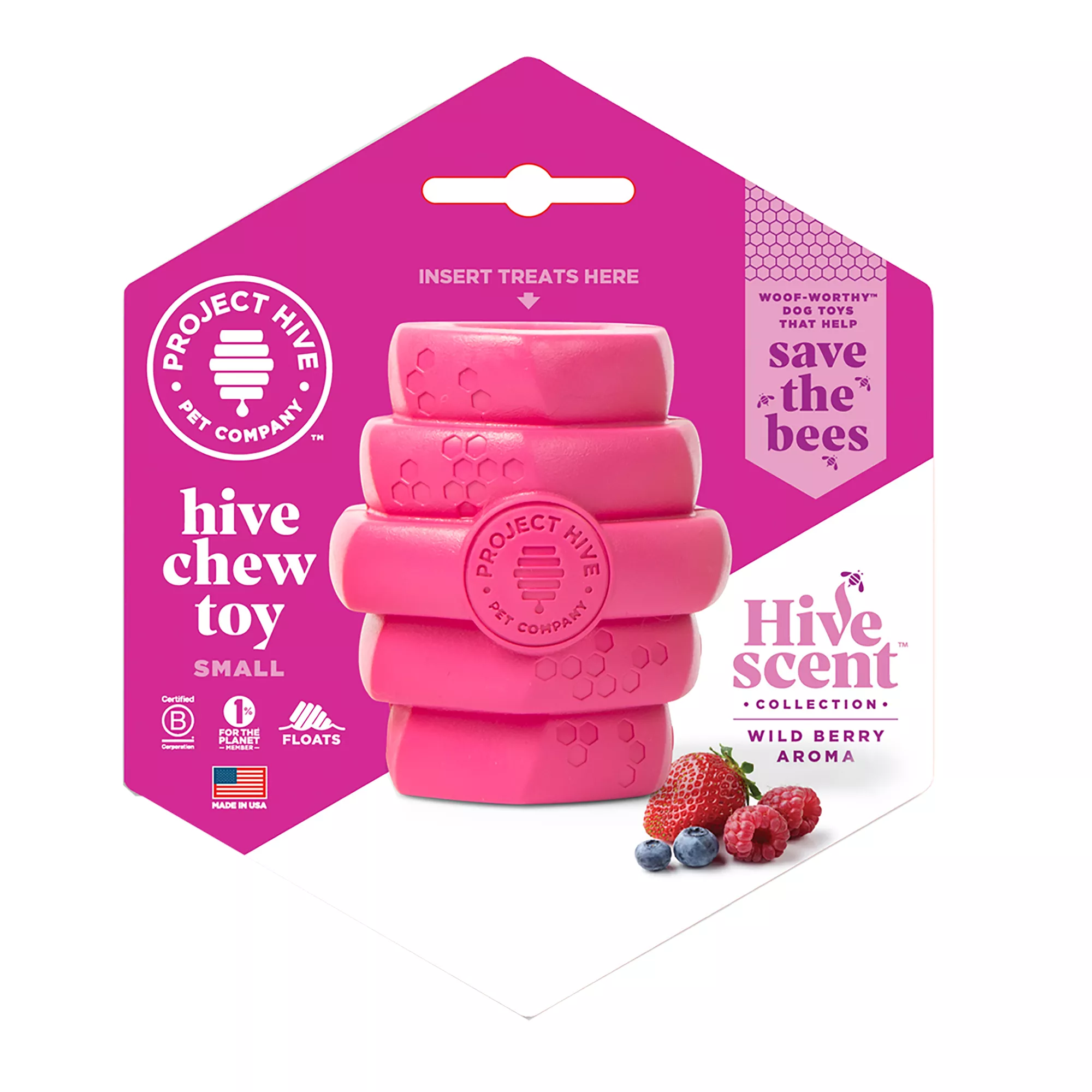 Project Hive Wild Berry Scented Dog Chew Toy