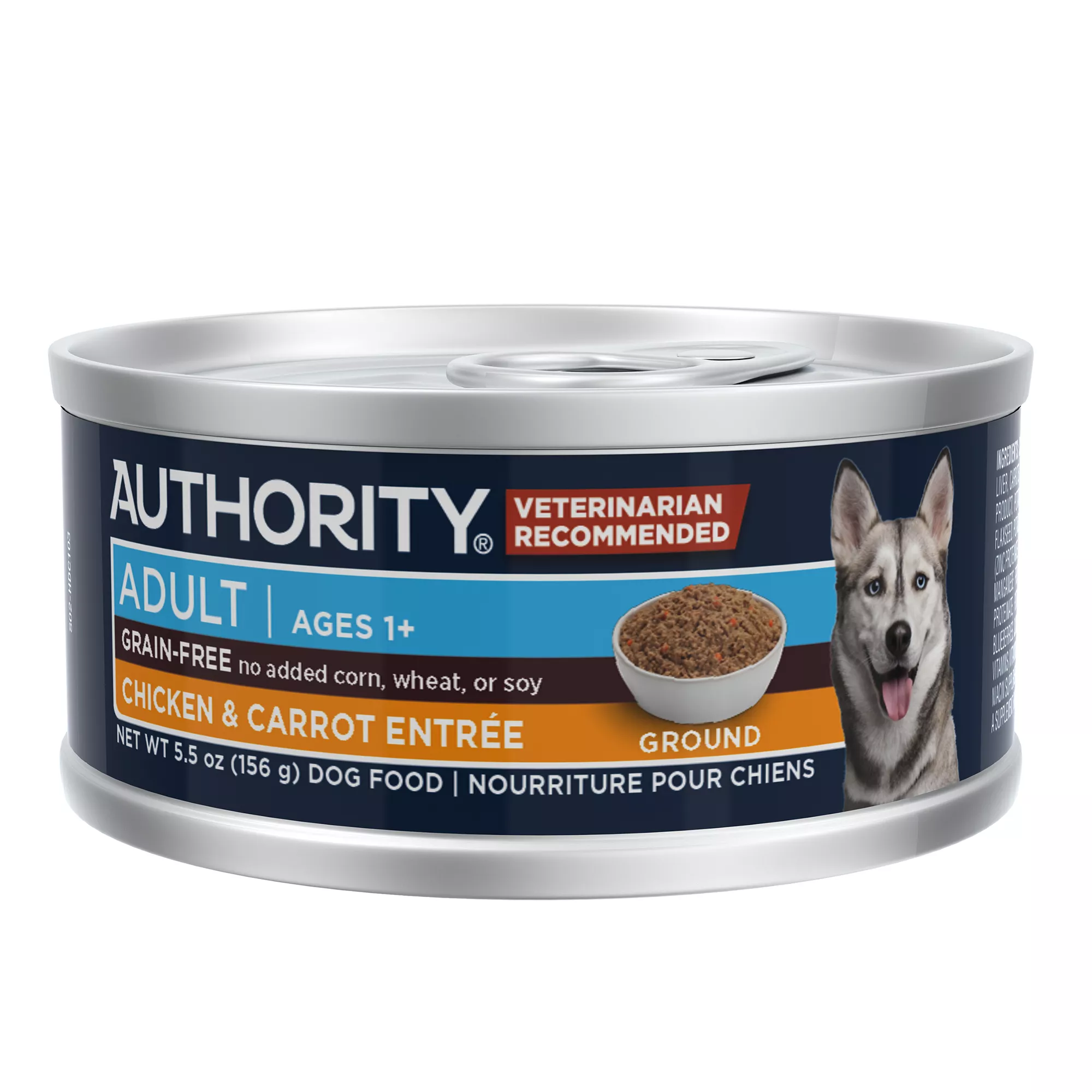 Authority Chicken & Carrot Entree Adult Dog Wet Food - Grain Free, 5.5 oz