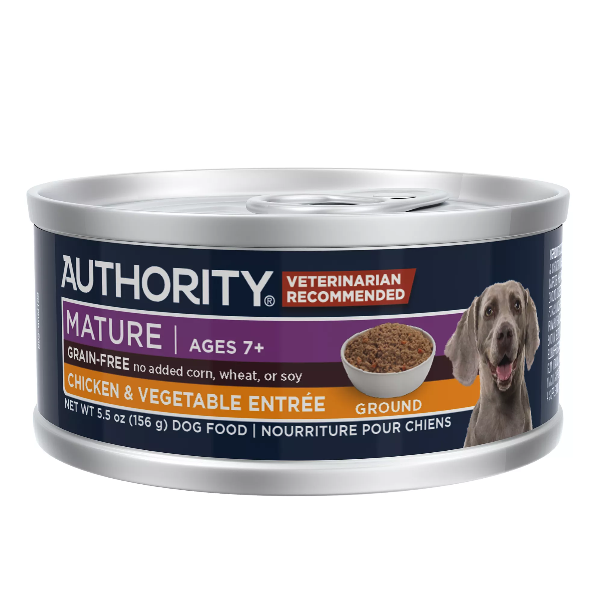 Authority Chicken & Vegetable Entree Senior 7+ Wet Dog Food - Grain Free, 5.5 oz