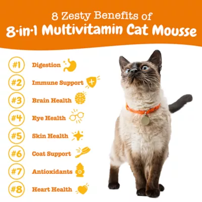 Product Zesty Paws 8-in-1 Multivitamin Cat Mousse with AlaskOmega Fish Oil and Omega-3 fatty acid