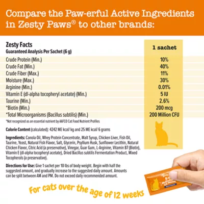Product Zesty Paws 8-in-1 Multivitamin Cat Mousse with AlaskOmega Fish Oil and Omega-3 fatty acid
