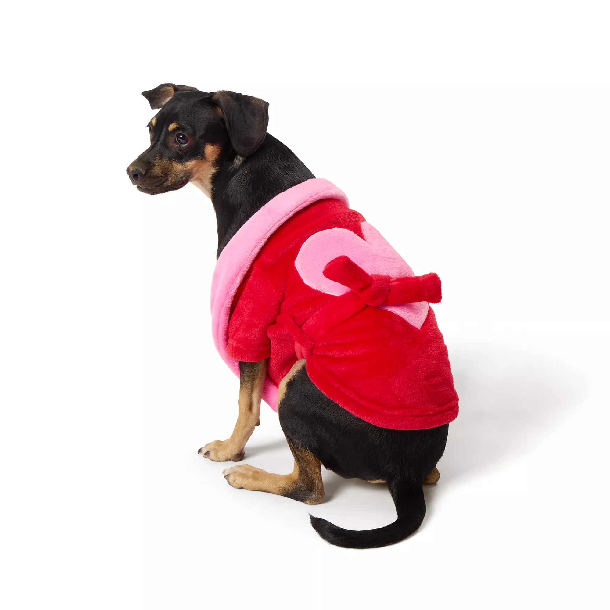 Top Paw® Valentine's Day Red Hearts Robe for Dogs