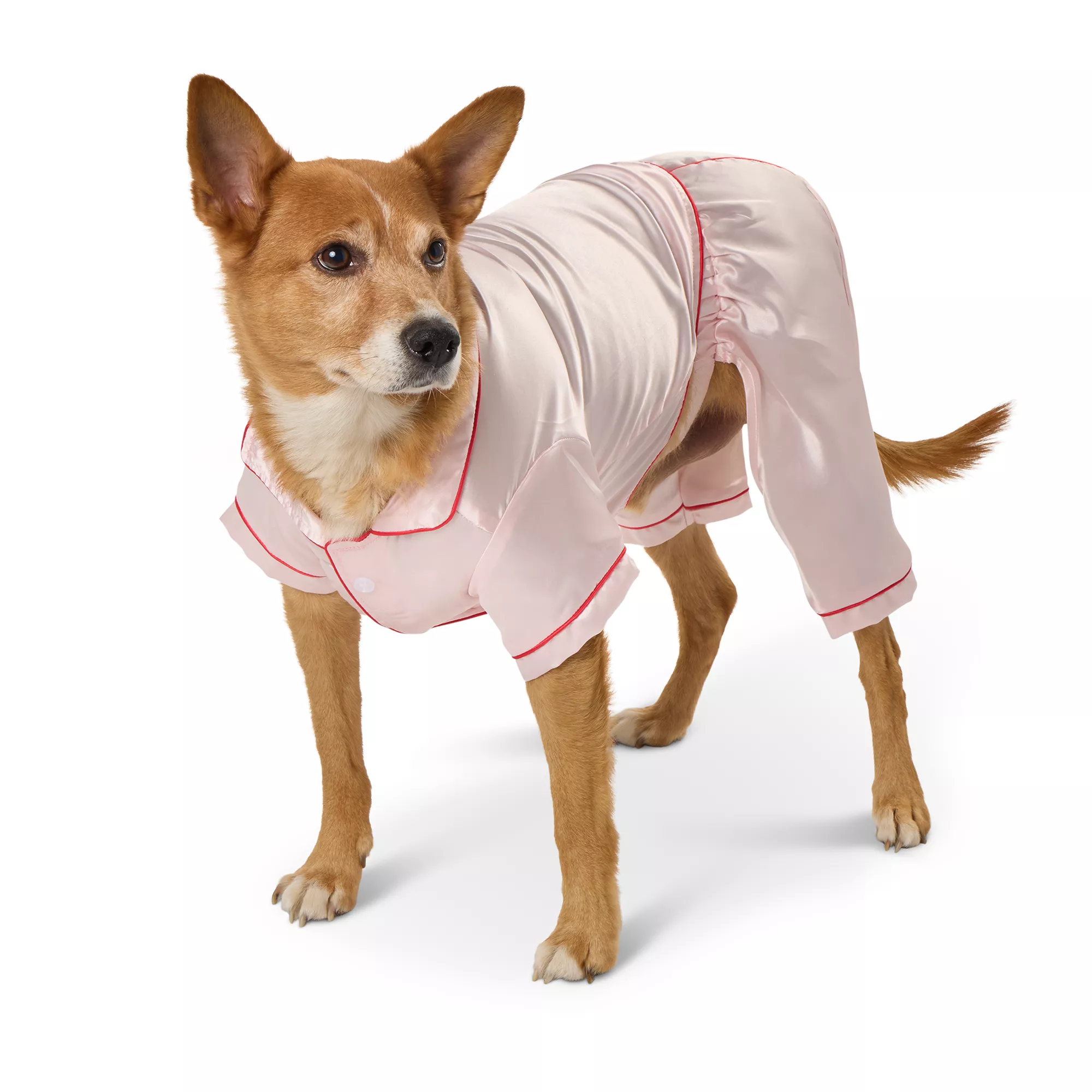 Top Paw® Valentine's Day Pink Satin Dog Pajamas