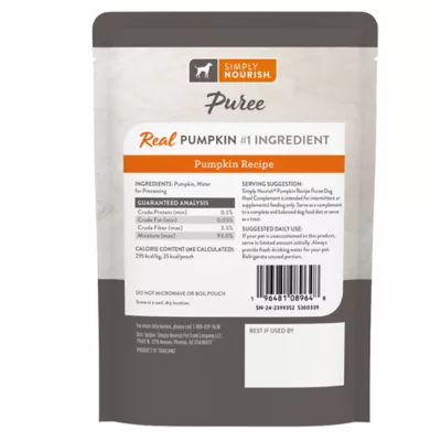 Product Simply Nourish Puree Adult Dog Food Topper - Pumpkin, 3 oz