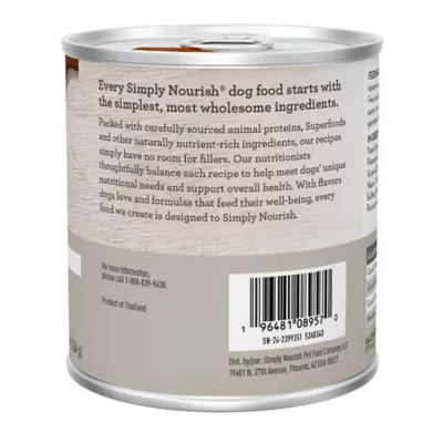 Product Simply Nourish Limited Ingredient Diet Adult Wet Dog Food - Fish & Sweet Potato in Broth, 10 oz