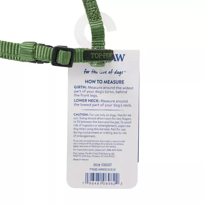 Product Top Paw® Basic Nylon Dog Harness