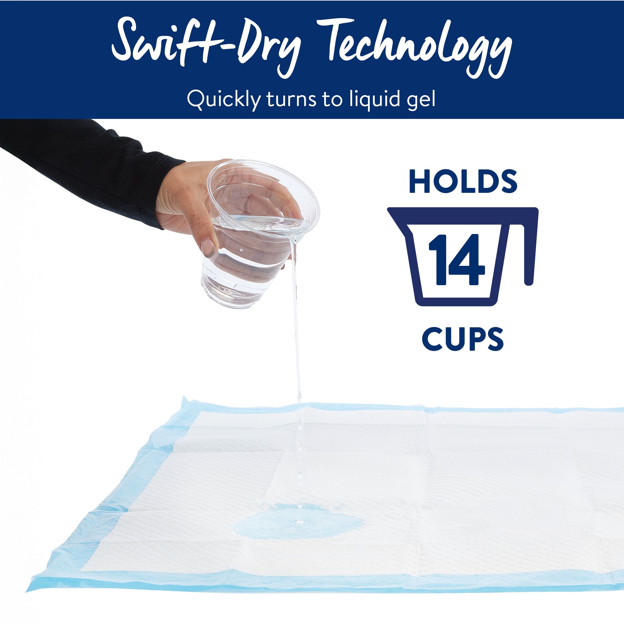 Top Paw® XXL Premium Dog and Puppy Pee Pads, Potty Training, 27.5" x 44", Unscented, 150 Count - thumbnail 4