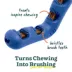 WOOF Dog Bite n' Brush Dental Toothbrush Toy - Scrubs Plaque & Tarter - Treats Sold Separately image thumbnail 3