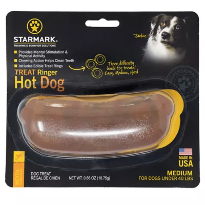 Product Starmark Treat Ringer Hot Dog Toy