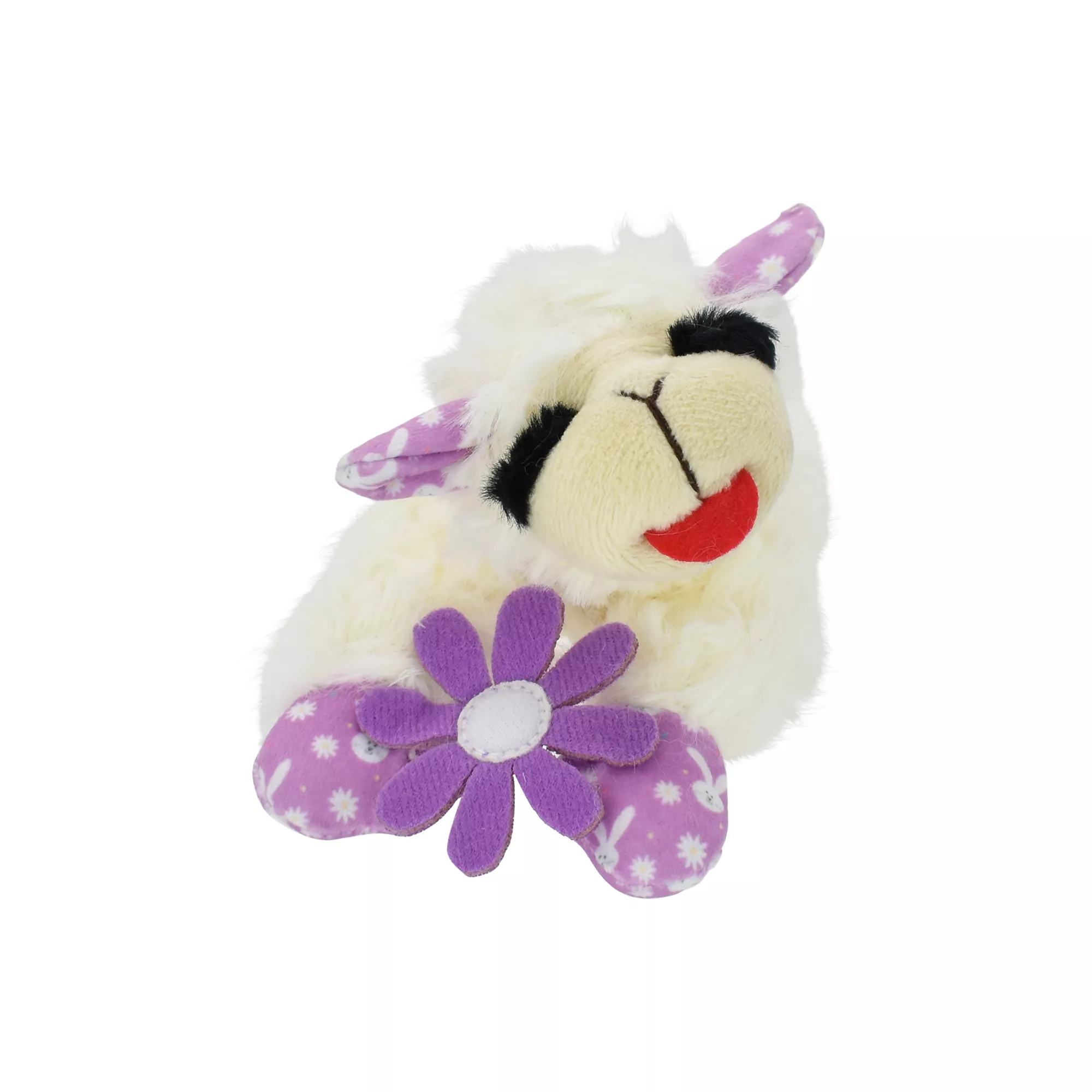 Lamb Chop Flower Bunny Print Dog Toy